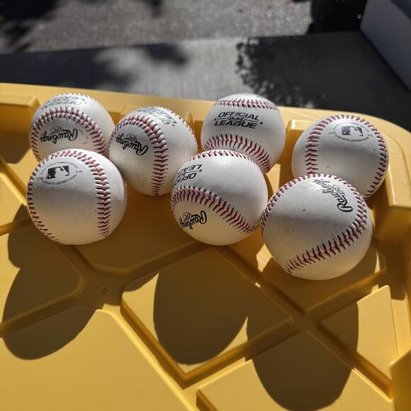 Rawlings Official League OLB3 Baseballs Set of 7 9in 5oz Synthetic Practice Ball - Picture 6 of 7